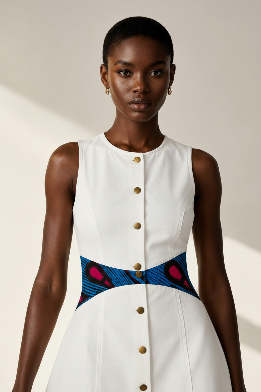 AZURÍE Ankara Mini Dress