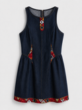 ZADIÉ Denim Ankara Mini Dress